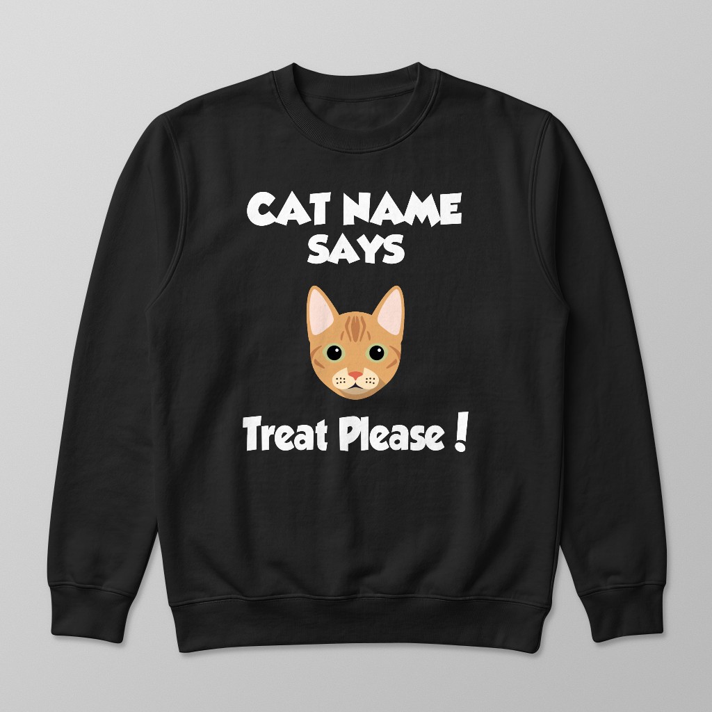 Treat Please: Personalized {breedFullName} Sweatshirt
