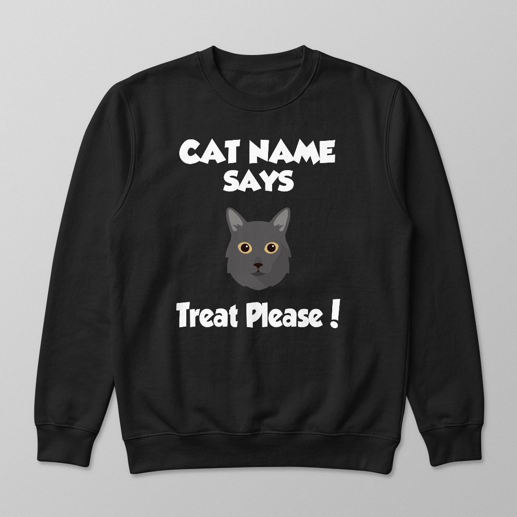 Treat Please: Personalized {breedFullName} Sweatshirt