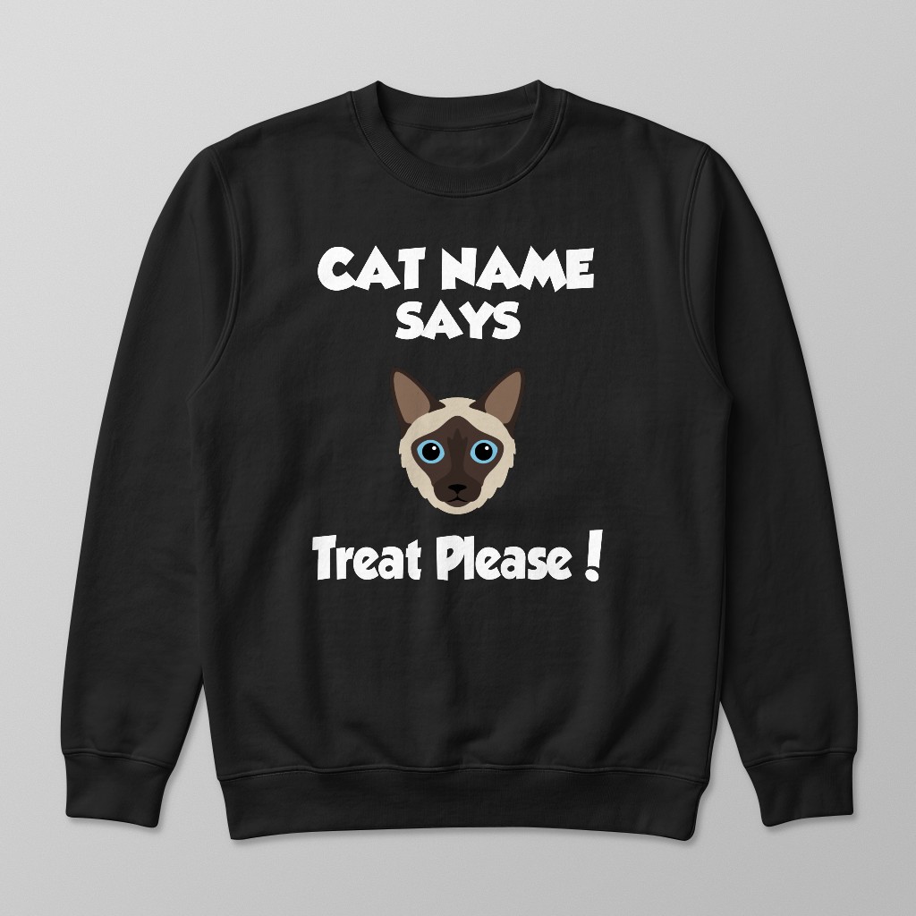 Treat Please: Personalized {breedFullName} Sweatshirt
