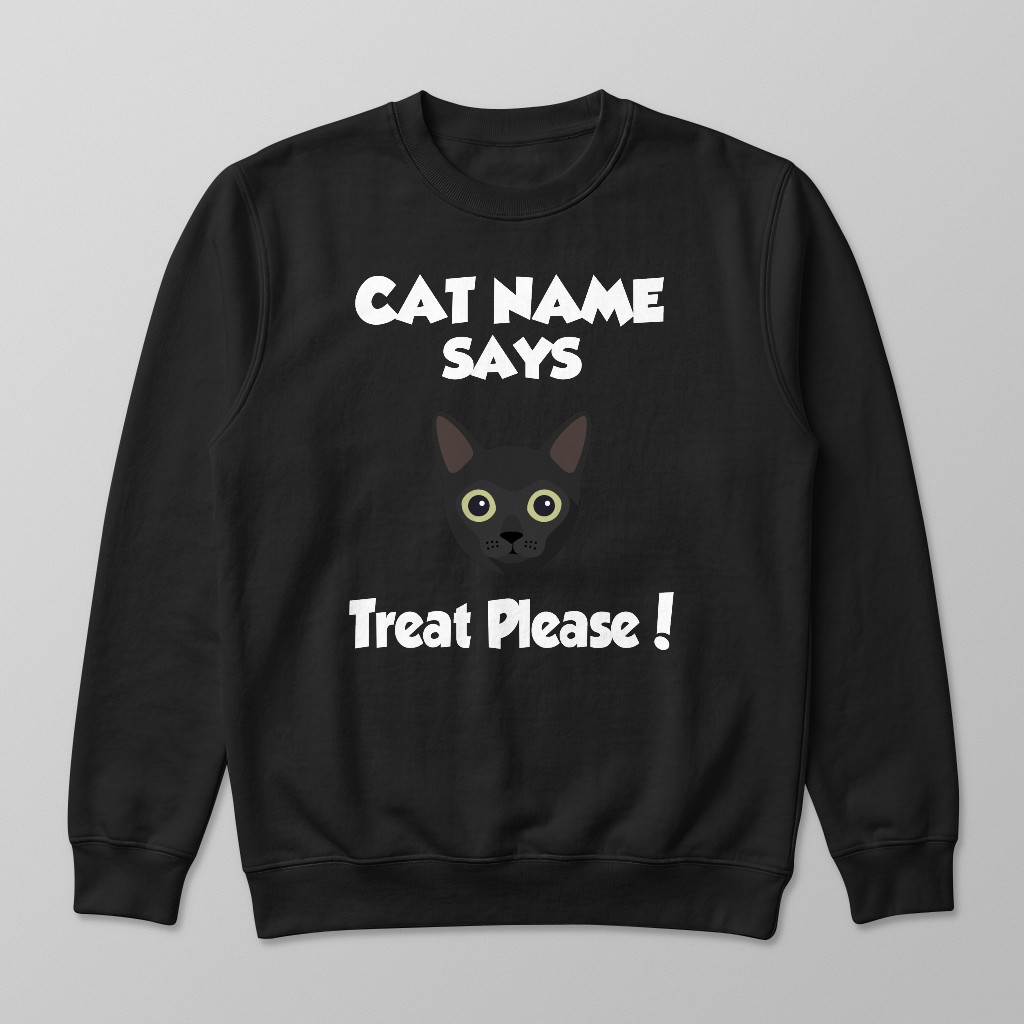 Treat Please: Personalized {breedFullName} Sweatshirt