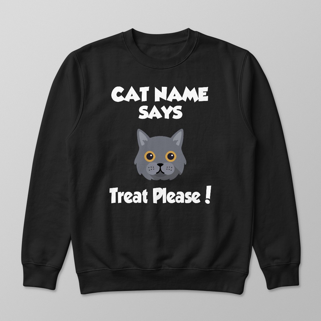 Treat Please: Personalized {breedFullName} Sweatshirt