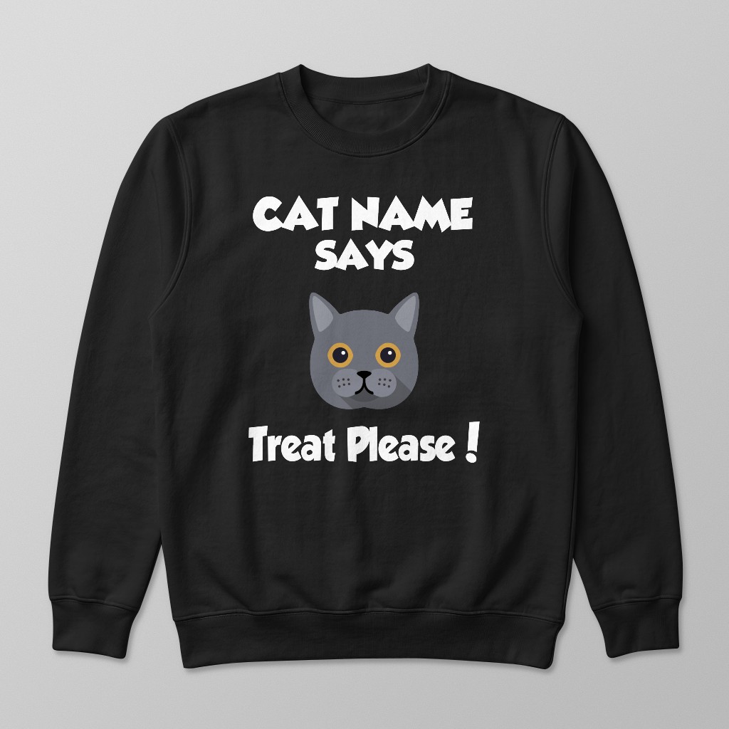 Treat Please: Personalized {breedFullName} Sweatshirt