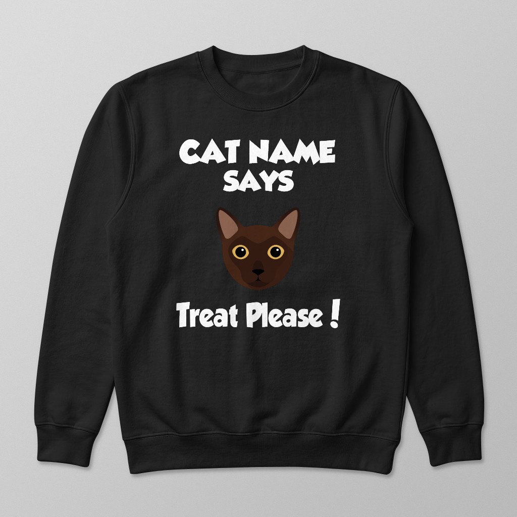 Treat Please: Personalized {breedFullName} Sweatshirt