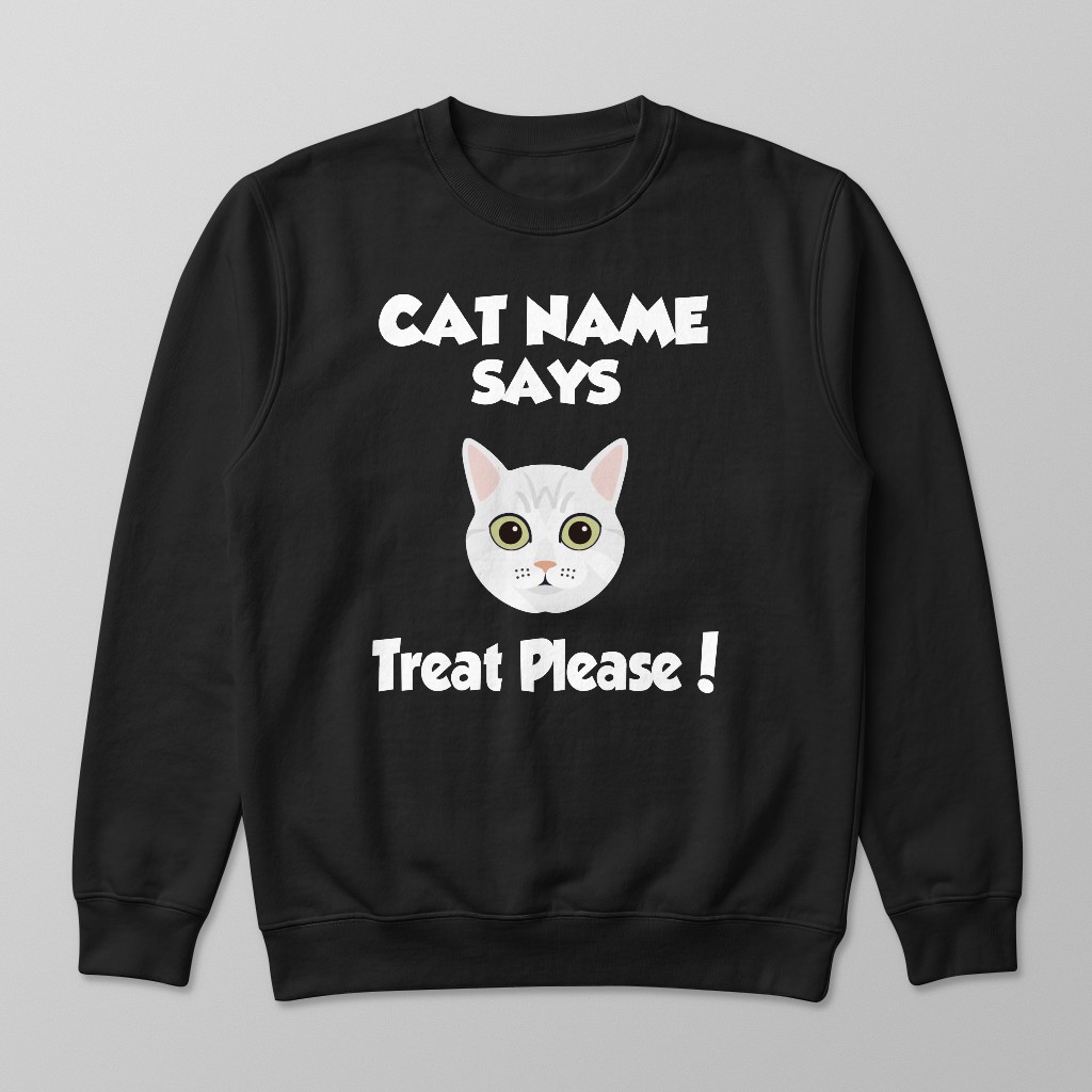 Treat Please: Personalized {breedFullName} Sweatshirt