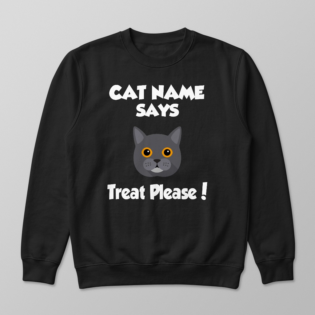 Treat Please: Personalized {breedFullName} Sweatshirt