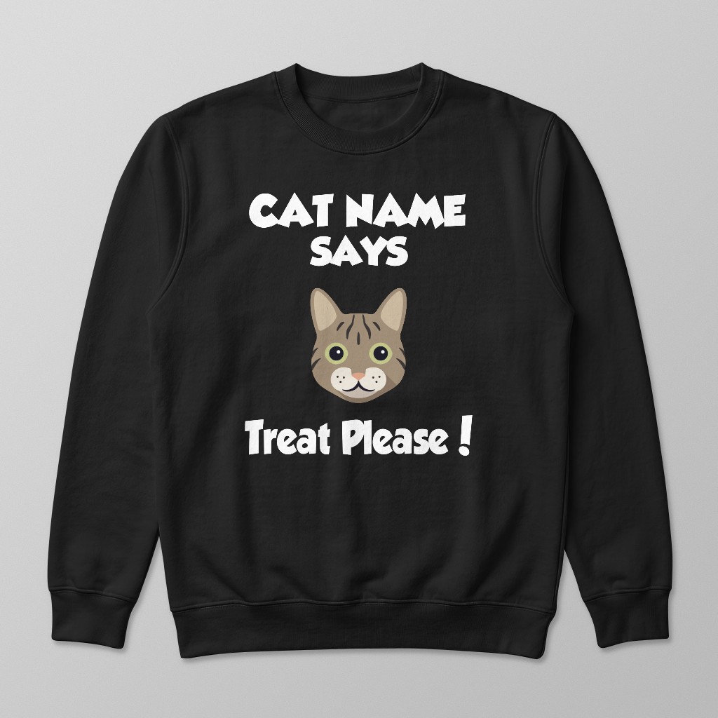 Treat Please: Personalized {breedFullName} Sweatshirt