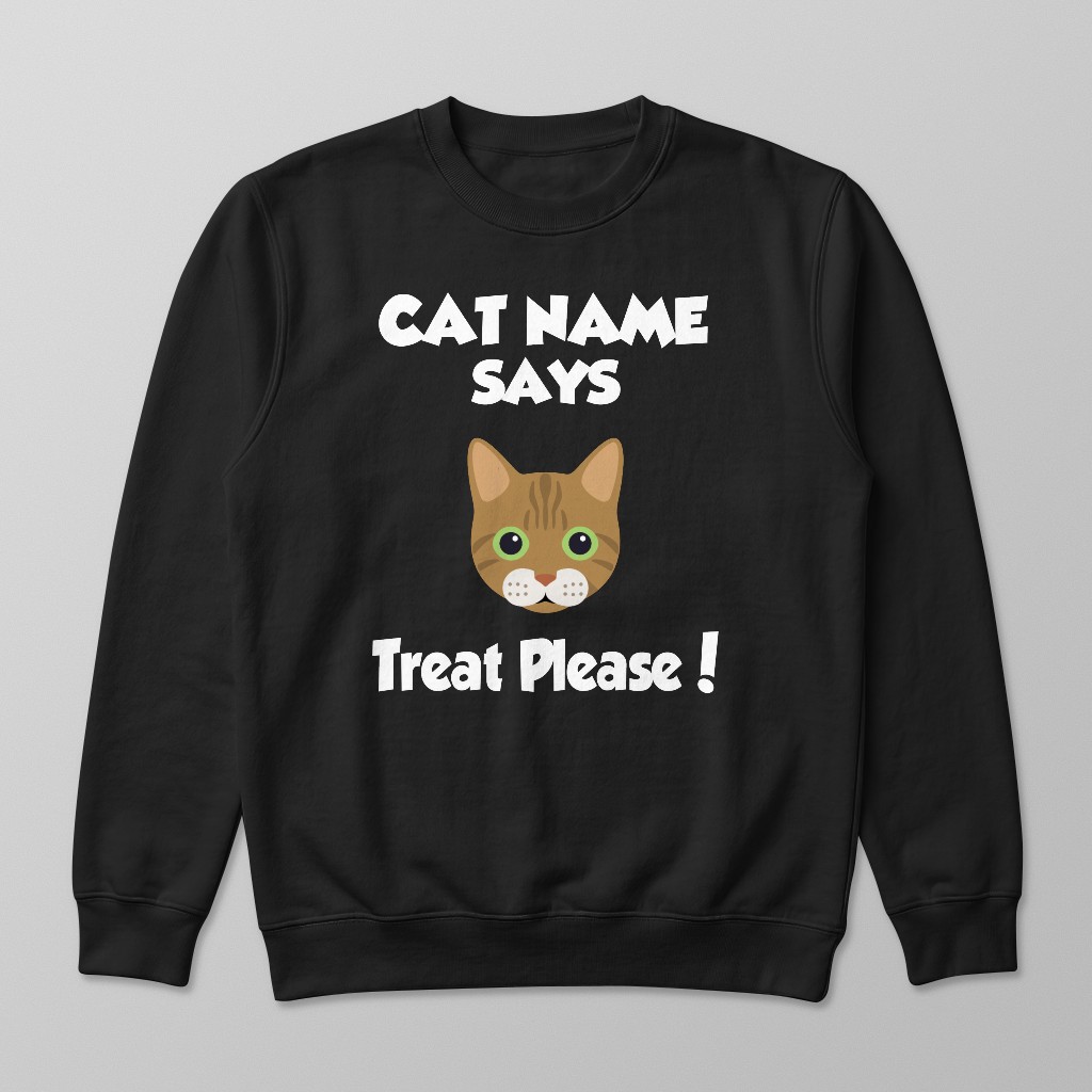 Treat Please: Personalized {breedFullName} Sweatshirt