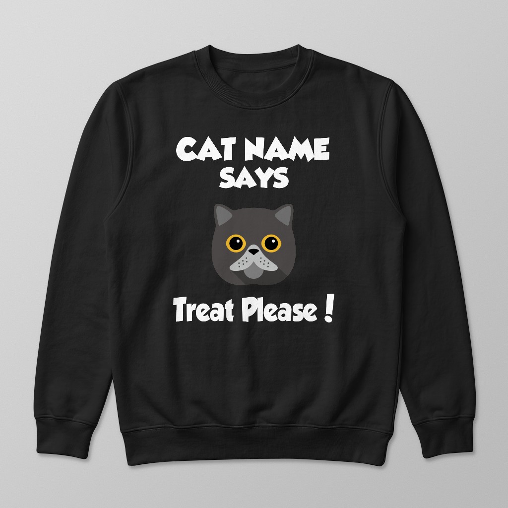 Treat Please: Personalized {breedFullName} Sweatshirt