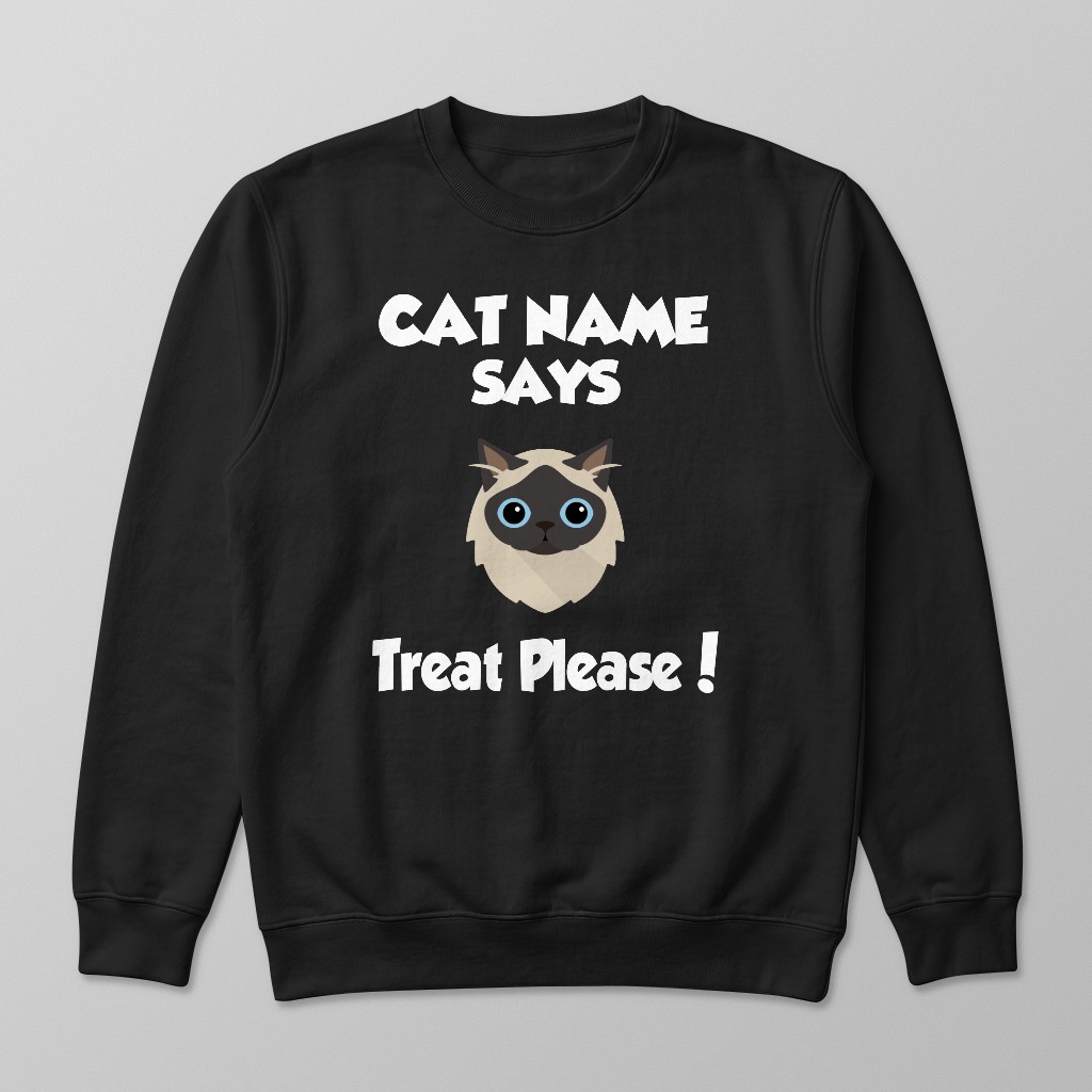 Treat Please: Personalized {breedFullName} Sweatshirt