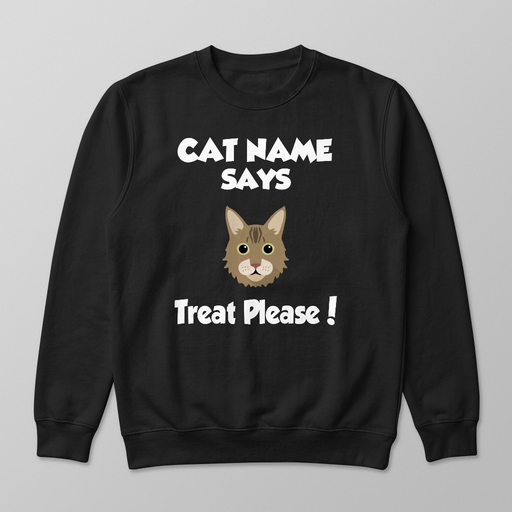 Treat Please: Personalized {breedFullName} Sweatshirt