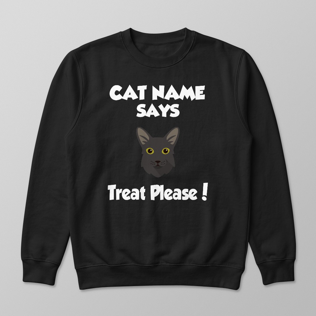 Treat Please: Personalized {breedFullName} Sweatshirt