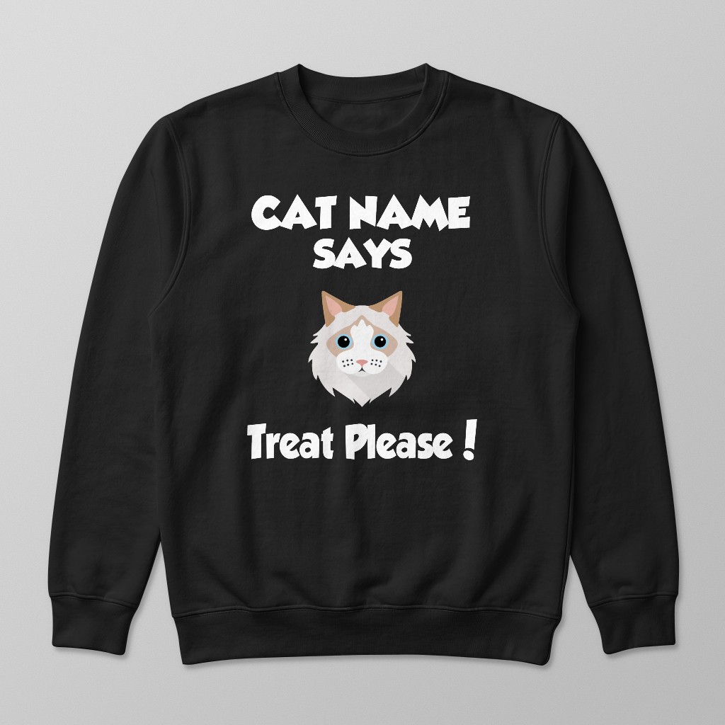 Treat Please: Personalized {breedFullName} Sweatshirt