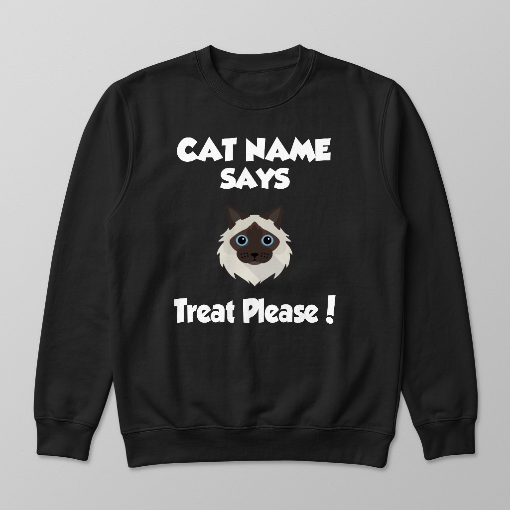 Treat Please: Personalized {breedFullName} Sweatshirt
