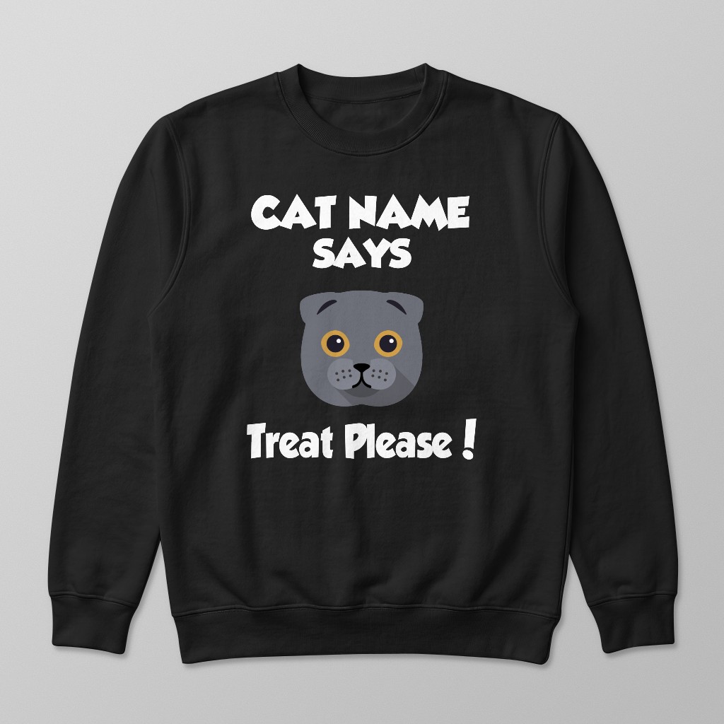 Treat Please: Personalized {breedFullName} Sweatshirt