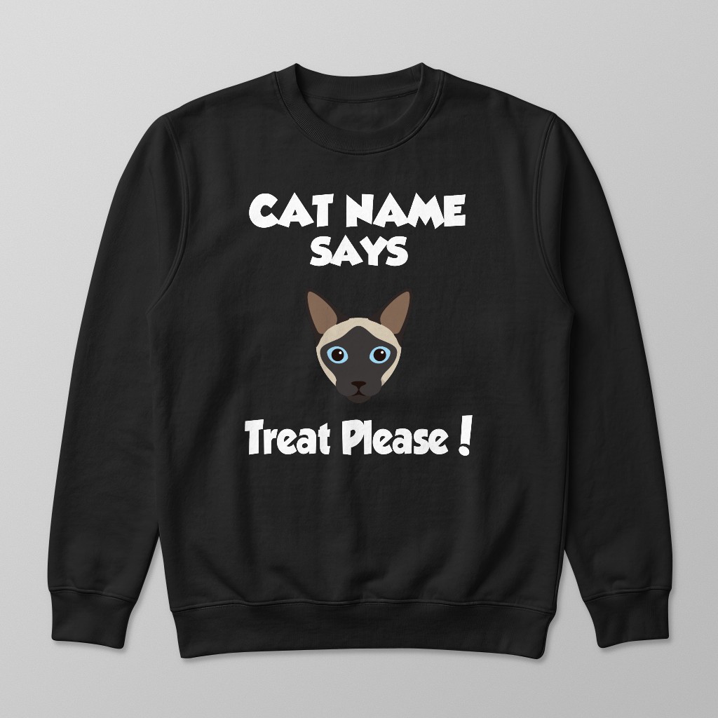 Treat Please: Personalized {breedFullName} Sweatshirt