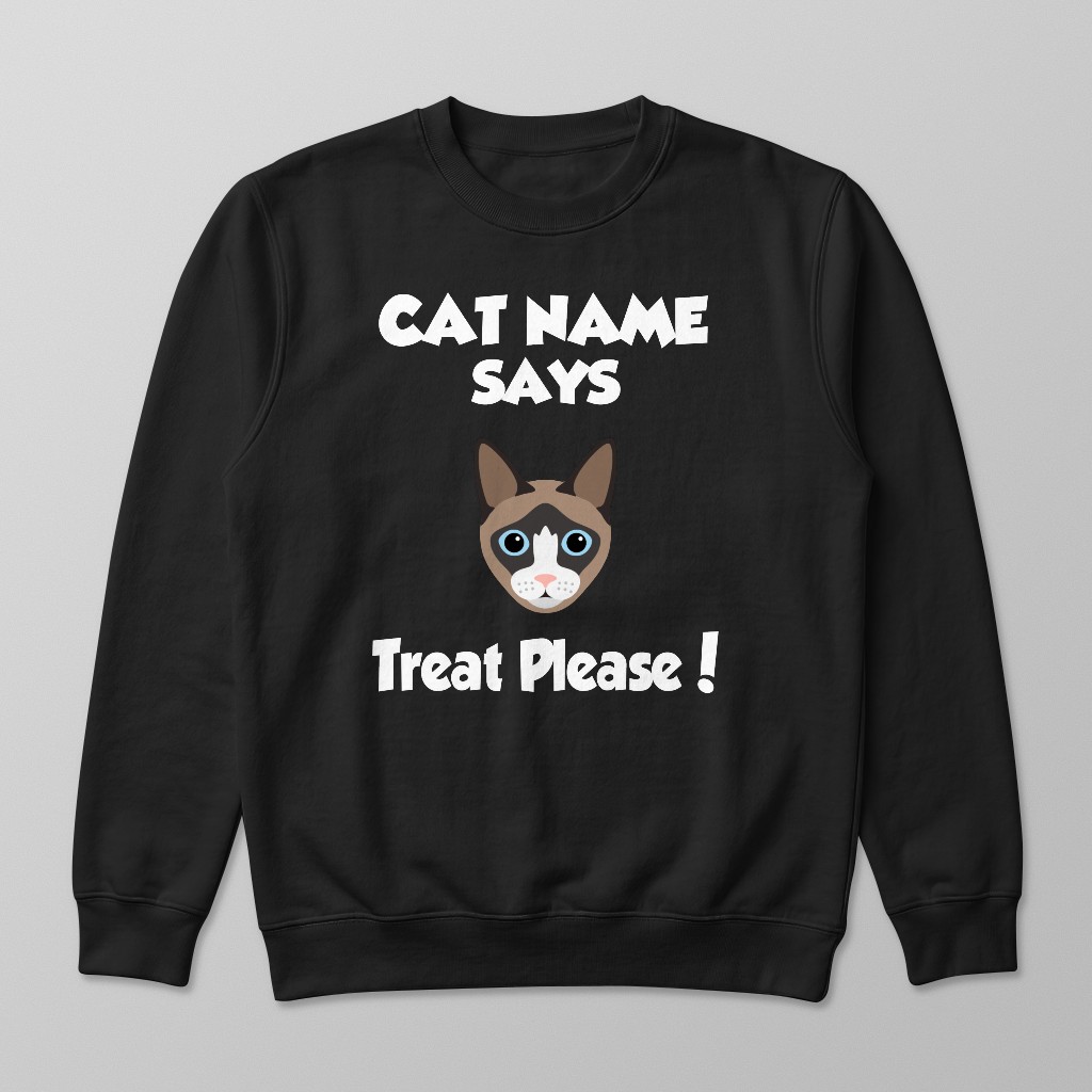 Treat Please: Personalized {breedFullName} Sweatshirt
