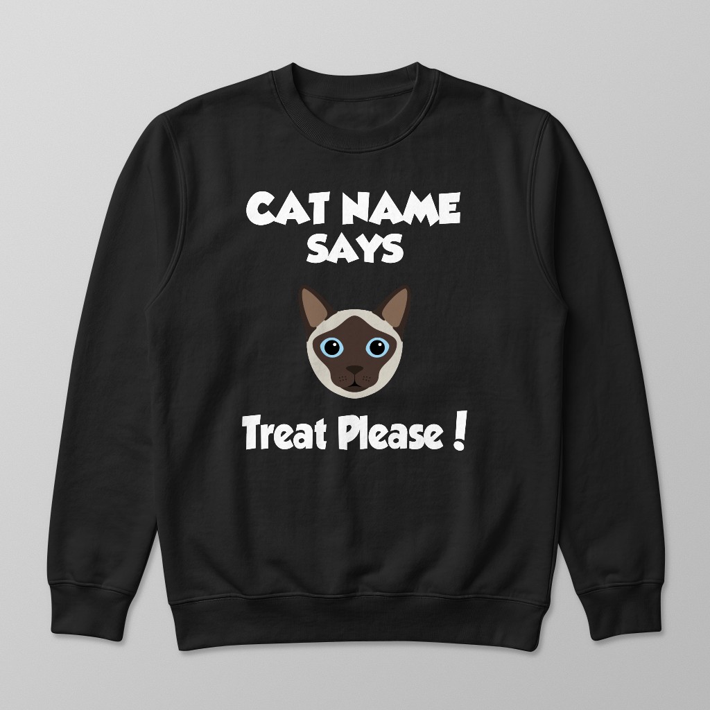 Treat Please: Personalized {breedFullName} Sweatshirt
