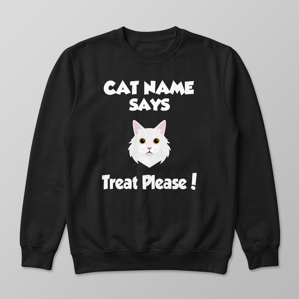 Treat Please: Personalized {breedFullName} Sweatshirt
