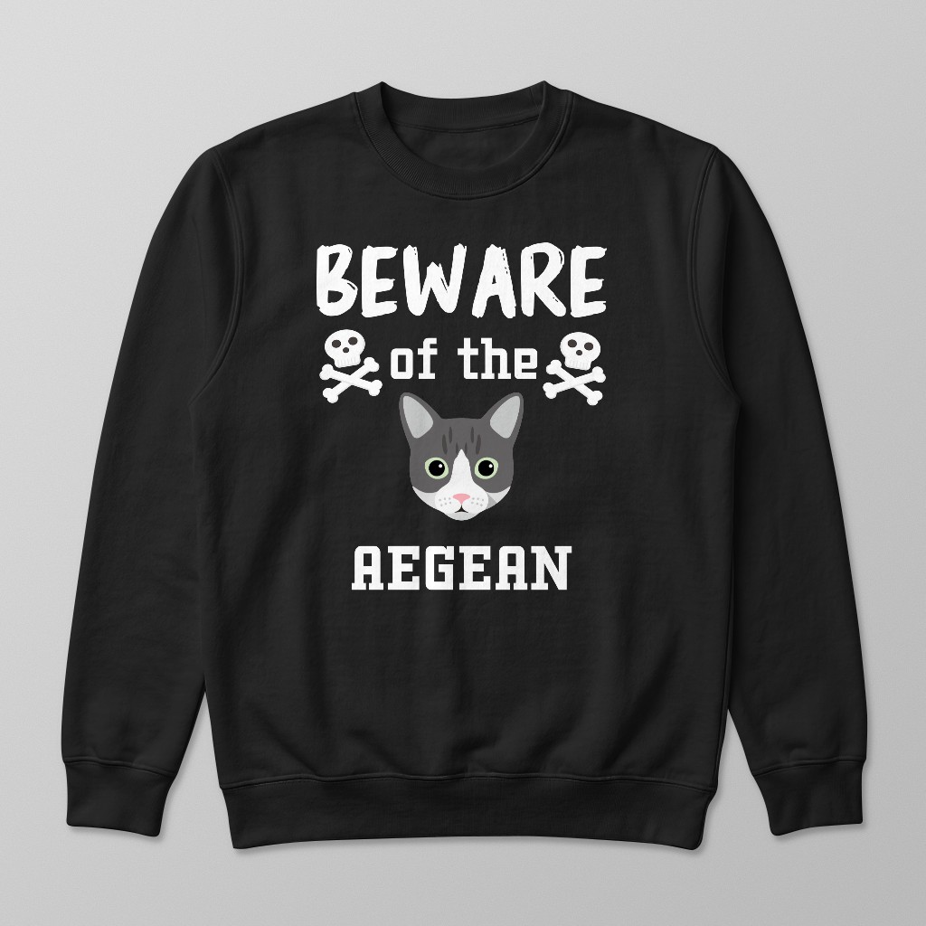 Beware of the Cat: Personalized {breedFullName} Sweatshirt