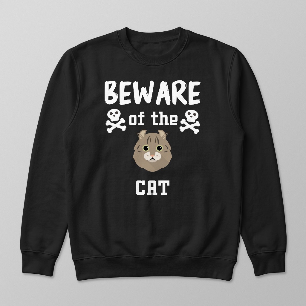 Beware of the Cat: Personalized {breedFullName} Sweatshirt