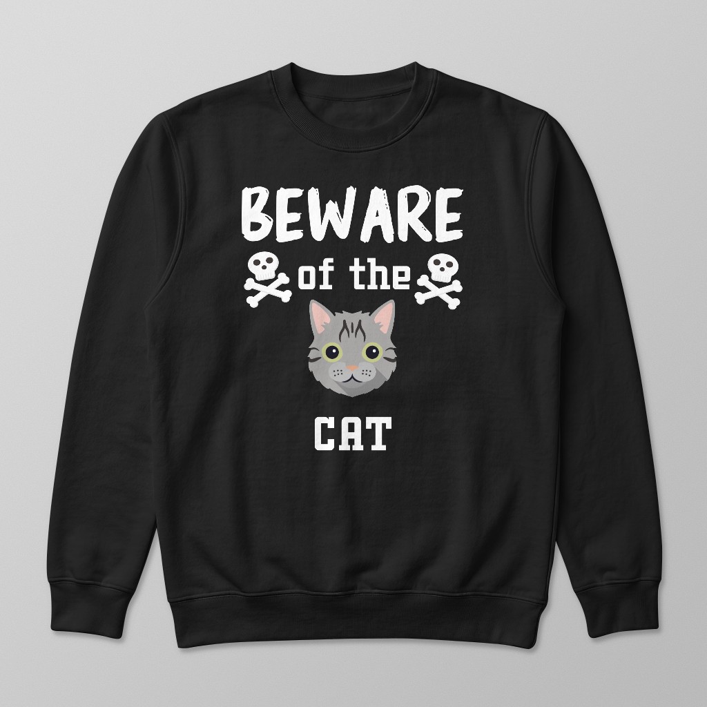 Beware of the Cat: Personalized {breedFullName} Sweatshirt