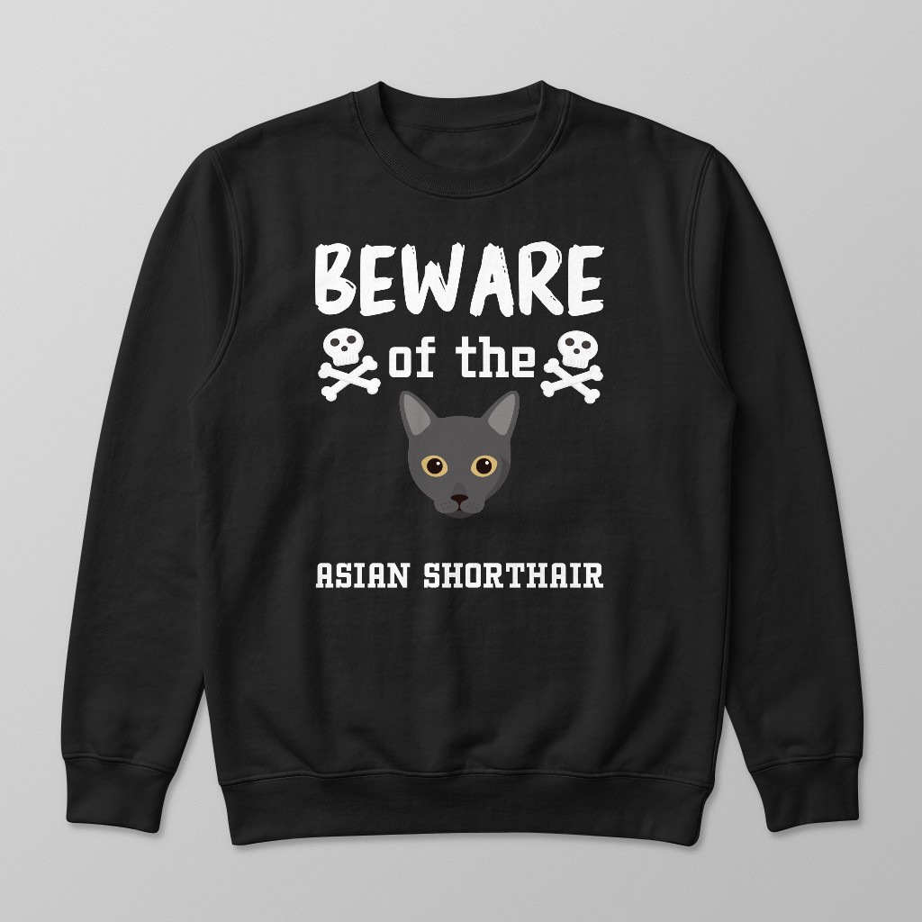 Beware of the Cat: Personalized {breedFullName} Sweatshirt