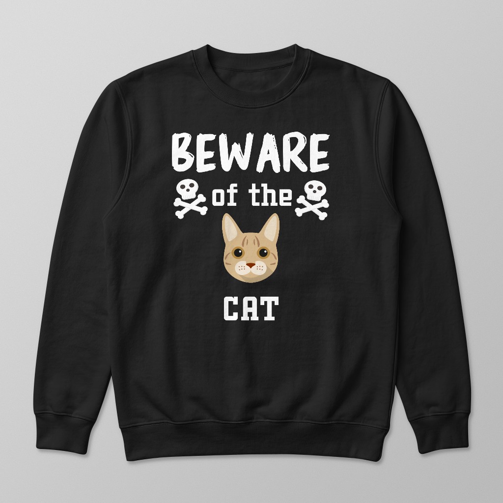 Beware of the Cat: Personalized {breedFullName} Sweatshirt