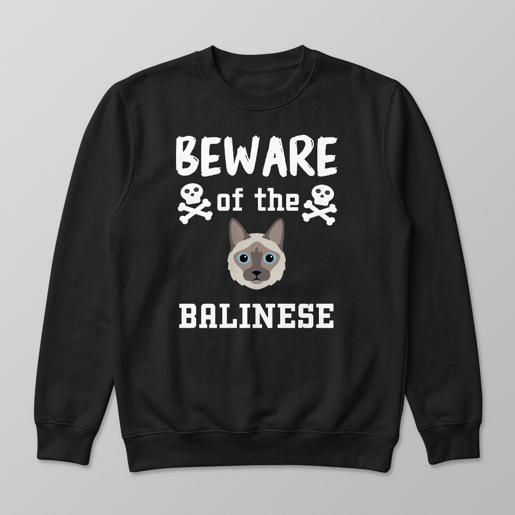 Beware of the Cat: Personalized {breedFullName} Sweatshirt