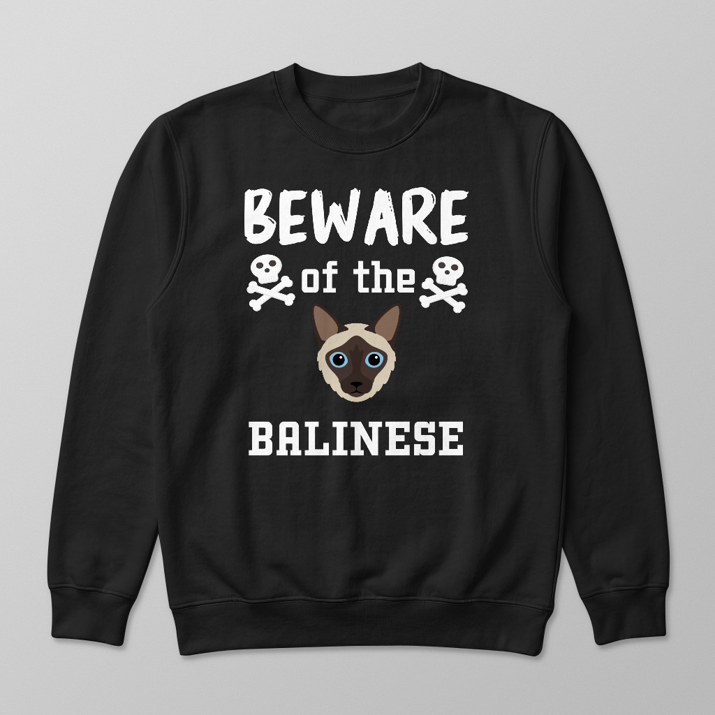 Beware of the Cat: Personalized {breedFullName} Sweatshirt