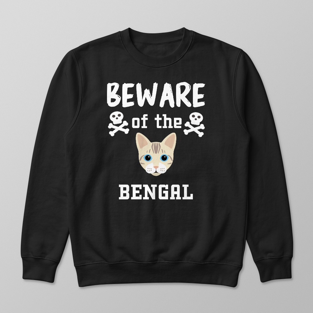 Beware of the Cat: Personalized {breedFullName} Sweatshirt