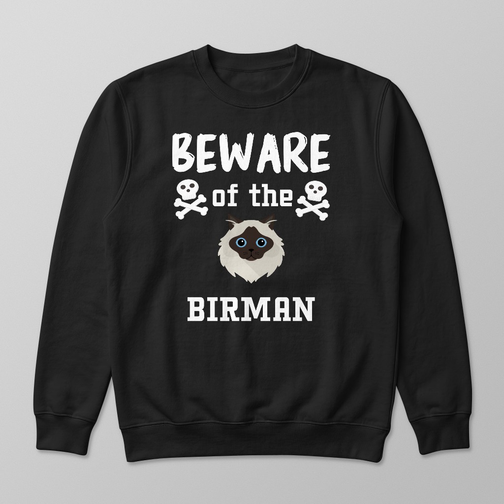 Beware of the Cat: Personalized {breedFullName} Sweatshirt