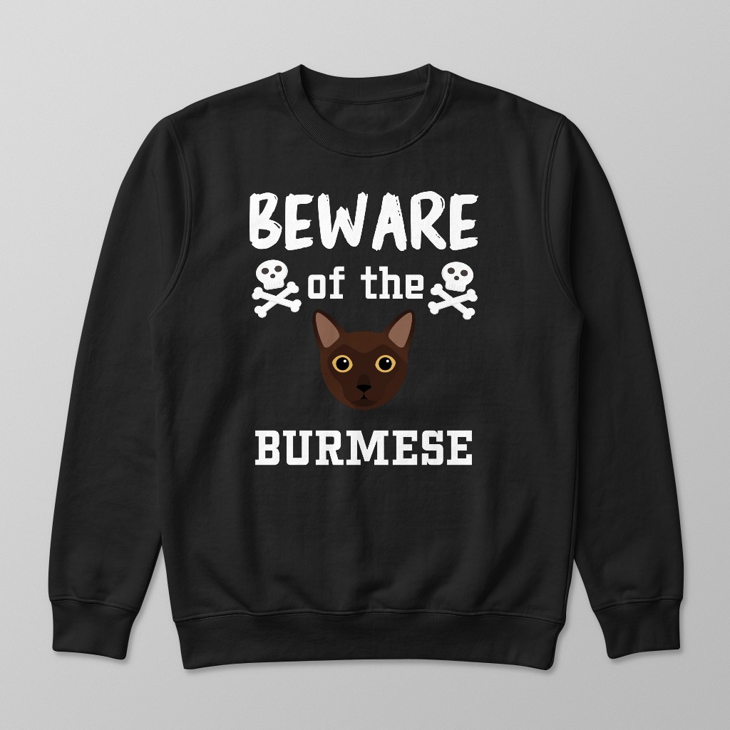 Beware of the Cat: Personalized {breedFullName} Sweatshirt