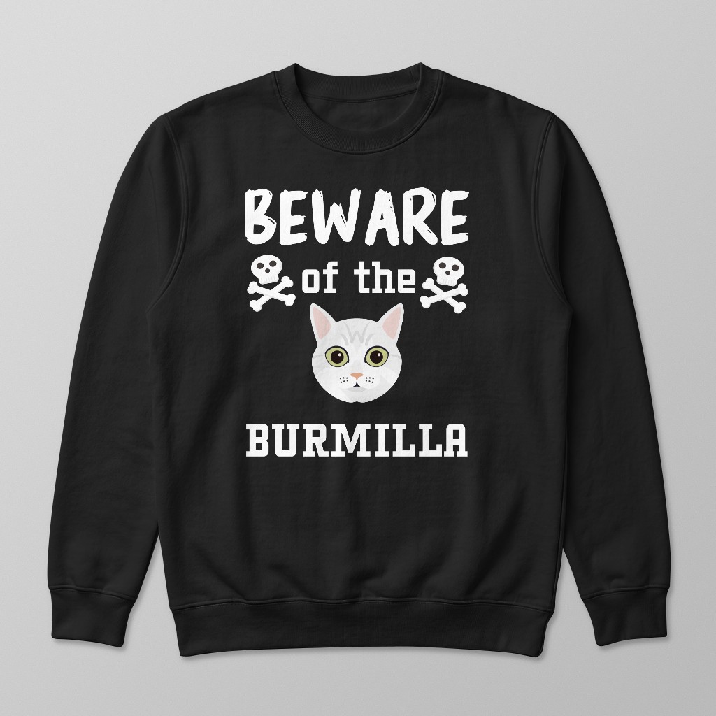 Beware of the Cat: Personalized {breedFullName} Sweatshirt