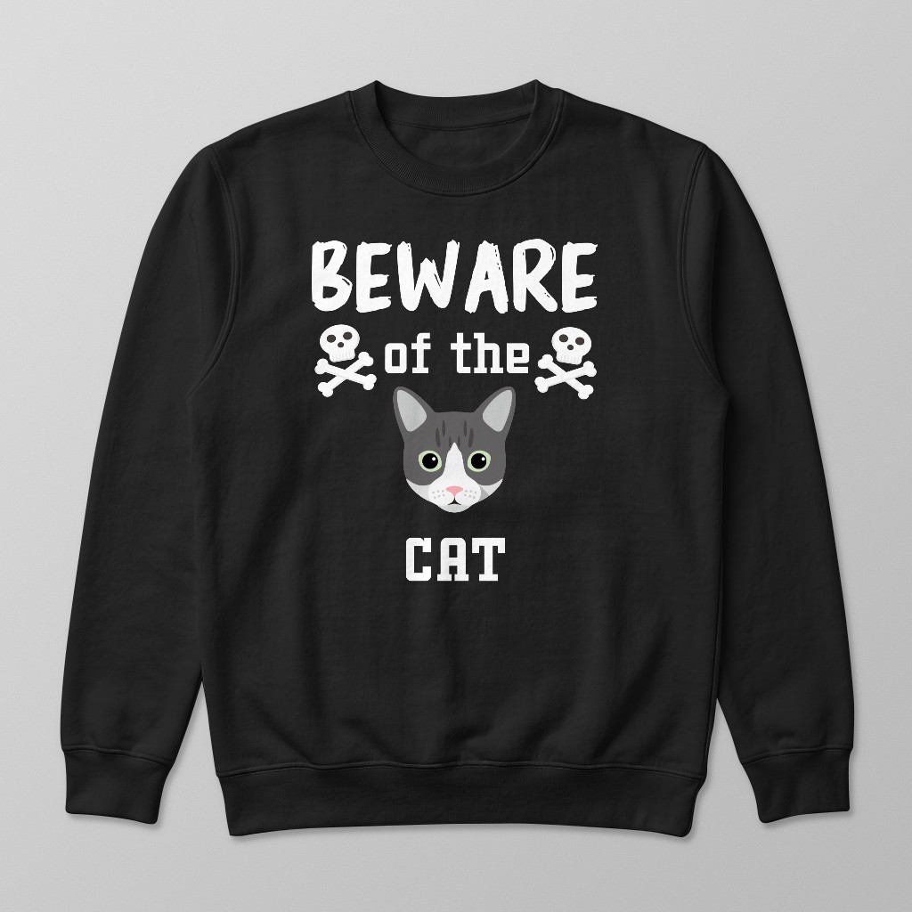 Beware of the Cat: Personalized {breedFullName} Sweatshirt