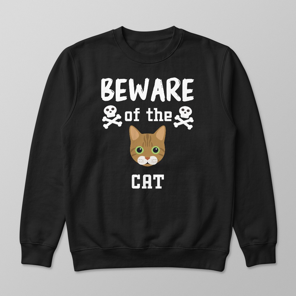Beware of the Cat: Personalized {breedFullName} Sweatshirt