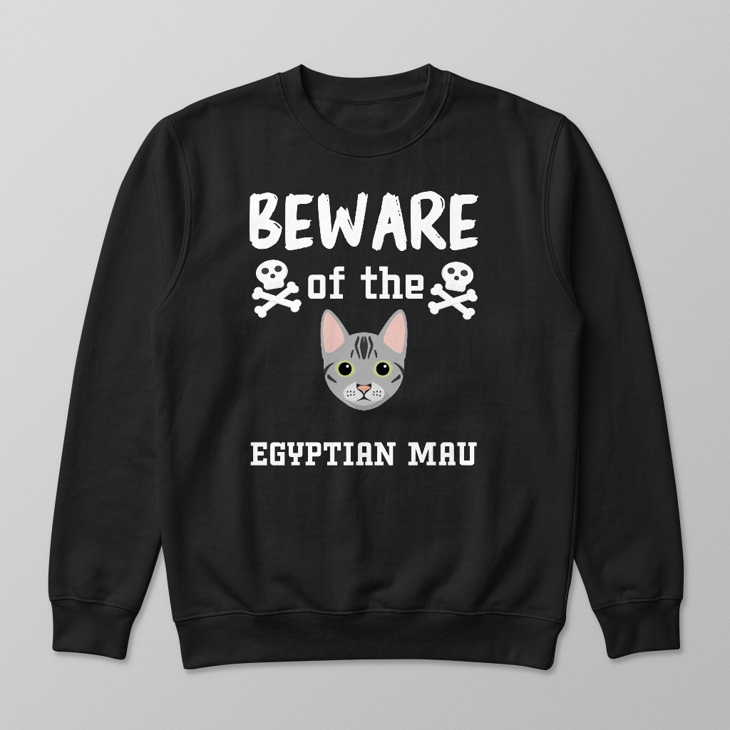 Beware of the Cat: Personalized {breedFullName} Sweatshirt