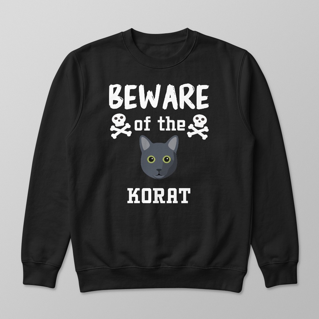 Beware of the Cat: Personalized {breedFullName} Sweatshirt