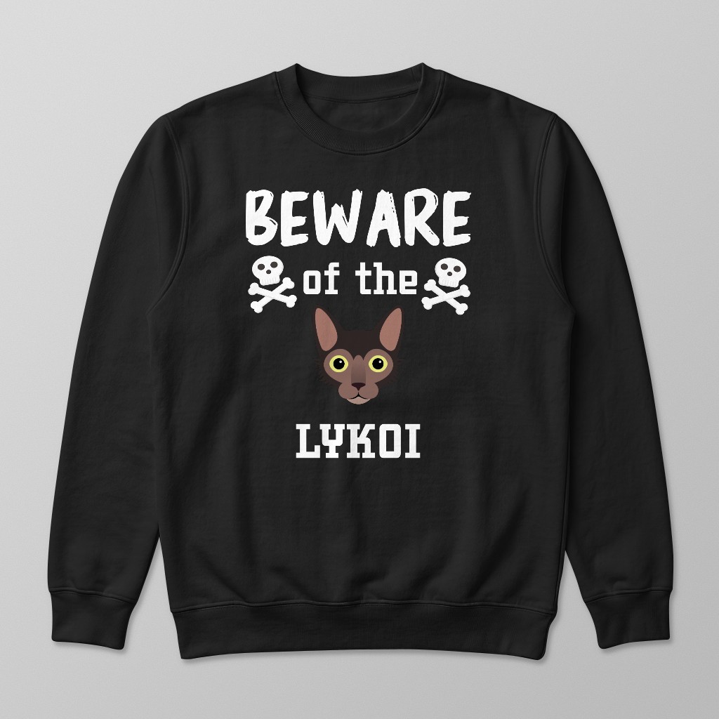 Beware of the Cat: Personalized {breedFullName} Sweatshirt