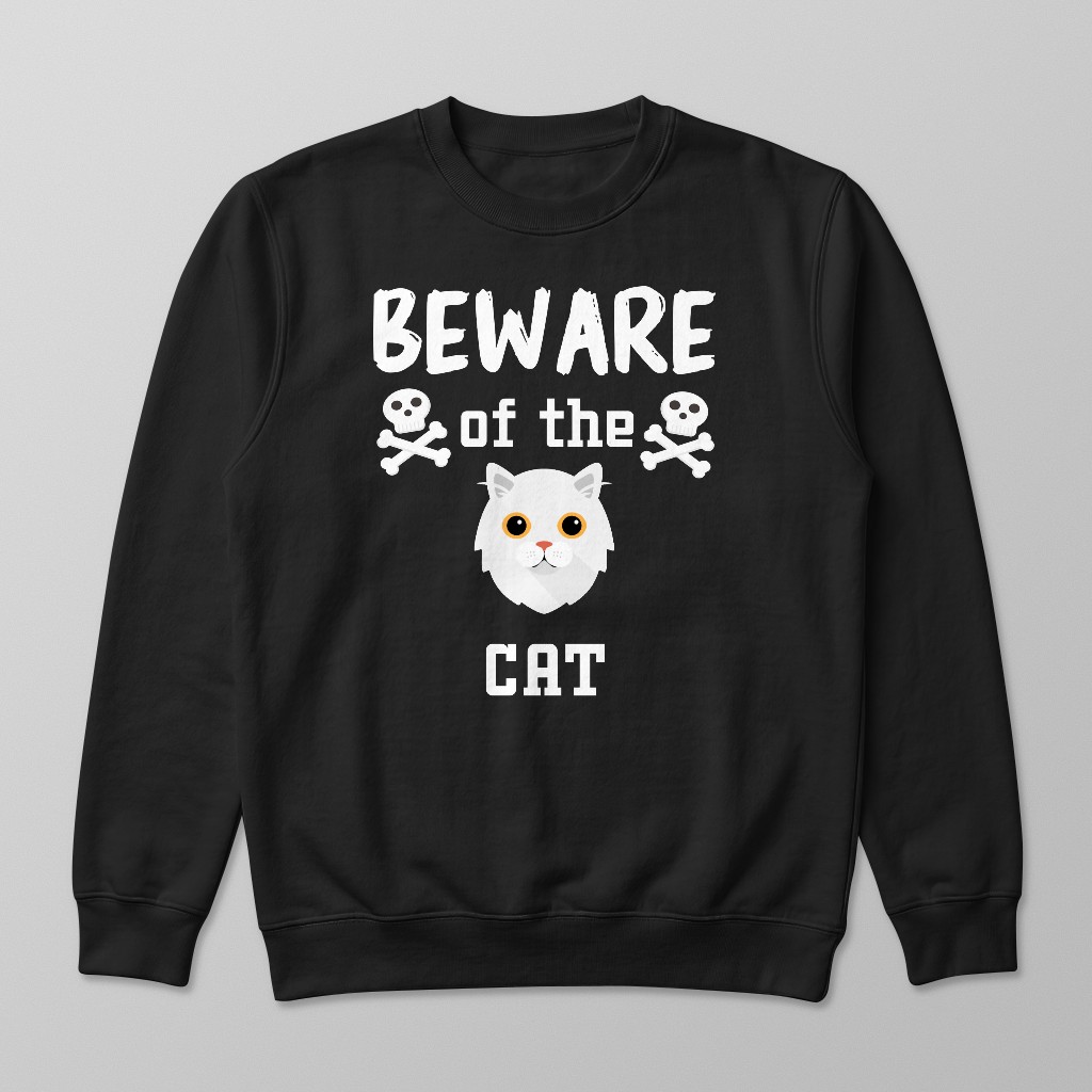 Beware of the Cat: Personalized {breedFullName} Sweatshirt