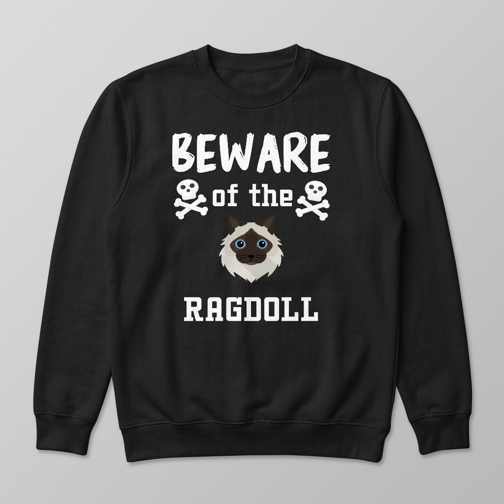Beware of the Cat: Personalized {breedFullName} Sweatshirt