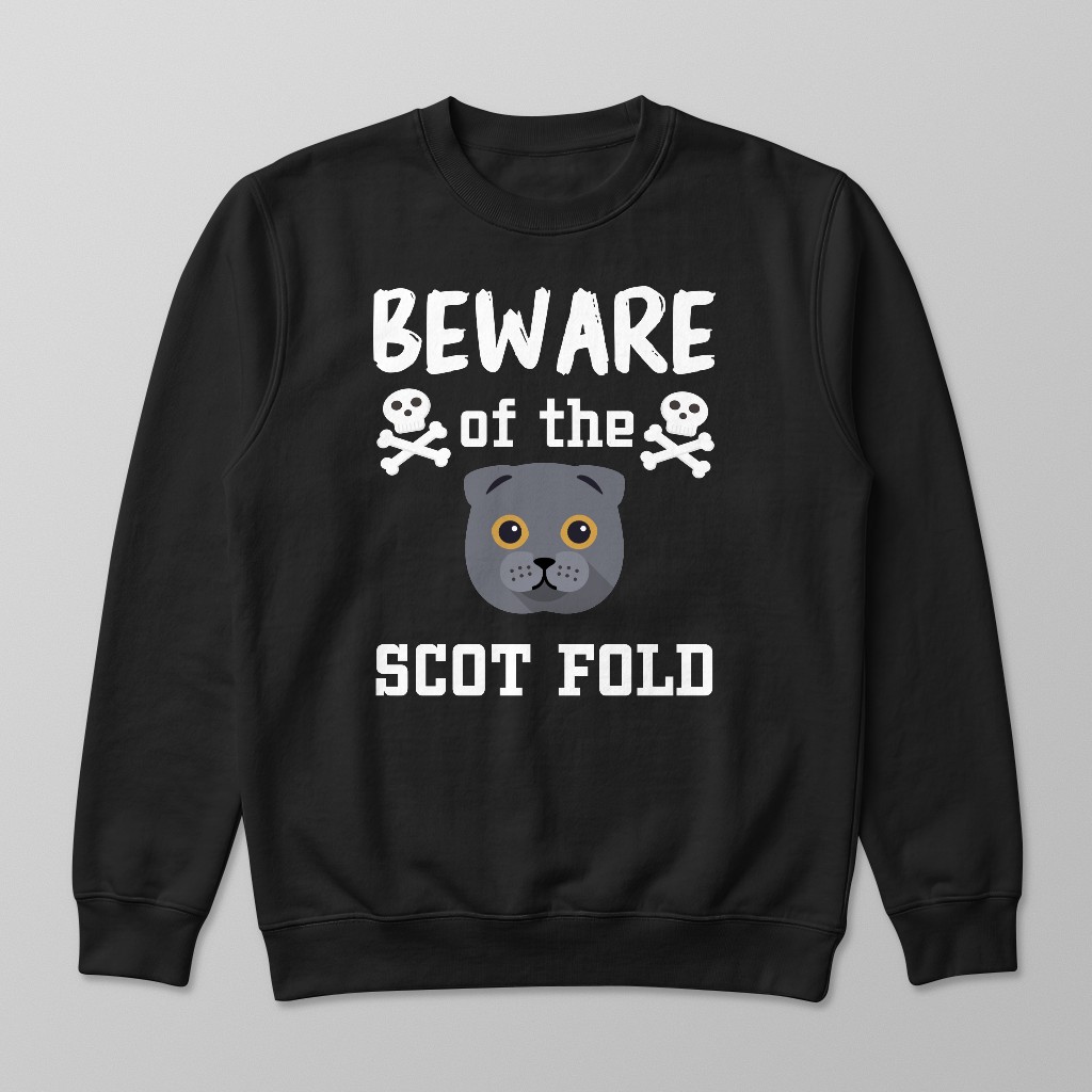 Beware of the Cat: Personalized {breedFullName} Sweatshirt