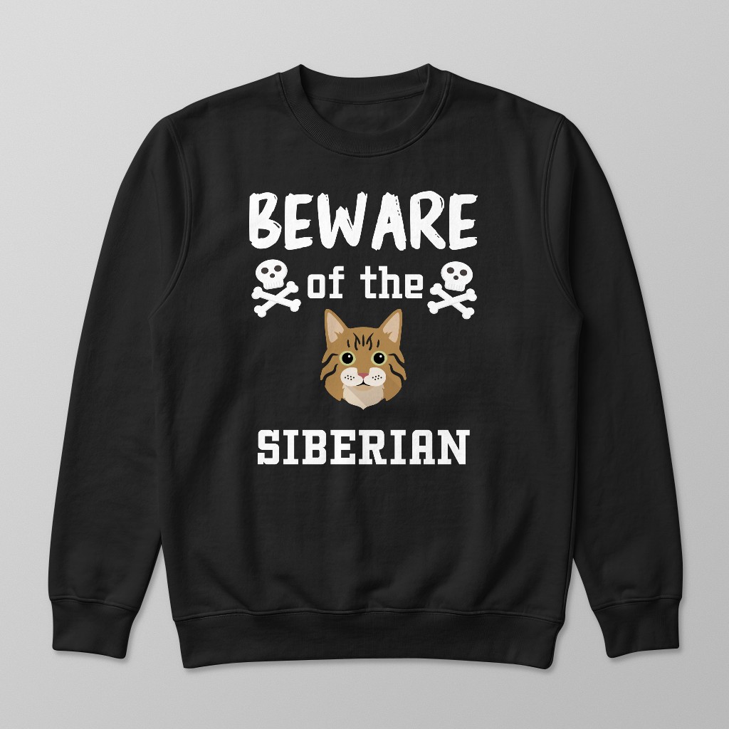 Beware of the Cat: Personalized {breedFullName} Sweatshirt