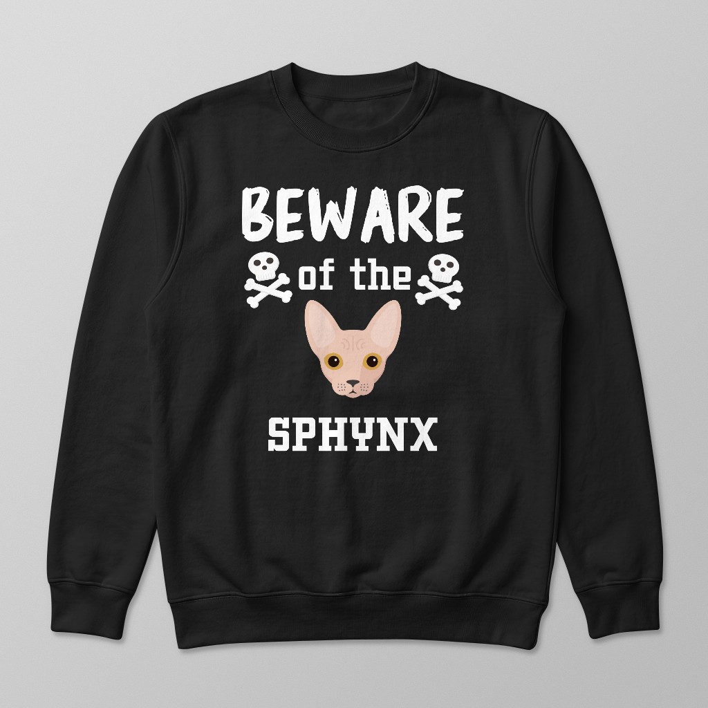 Beware of the Cat: Personalized {breedFullName} Sweatshirt