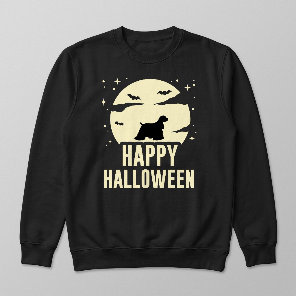 Halloween Silhouette Moon: Personalized {breedFullName} Sweatshirt
