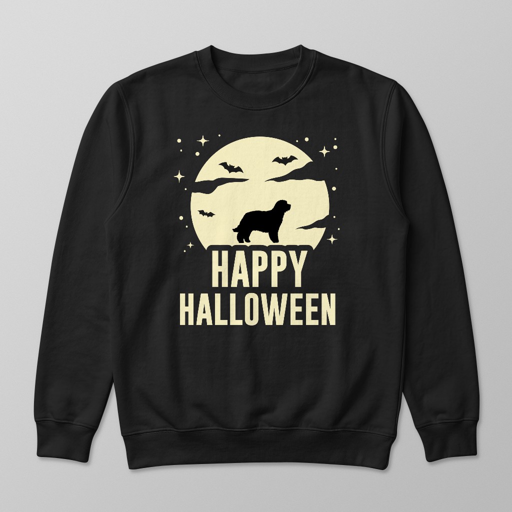 Halloween Silhouette Moon: Personalized {breedFullName} Sweatshirt