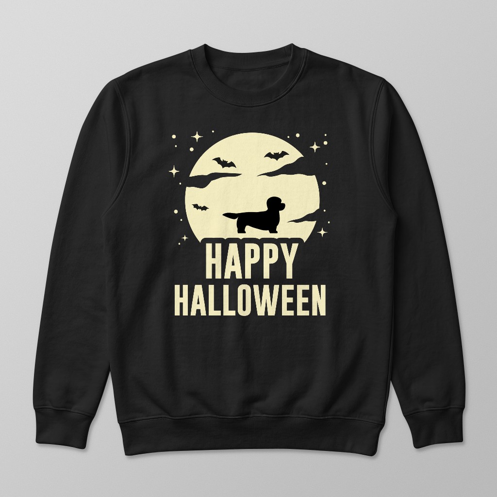 Halloween Silhouette Moon: Personalized {breedFullName} Sweatshirt