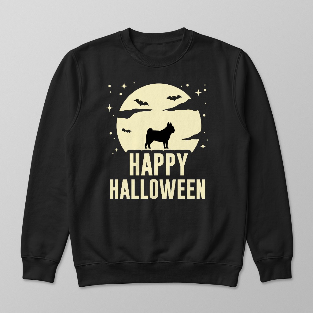 Halloween Silhouette Moon: Personalized {breedFullName} Sweatshirt