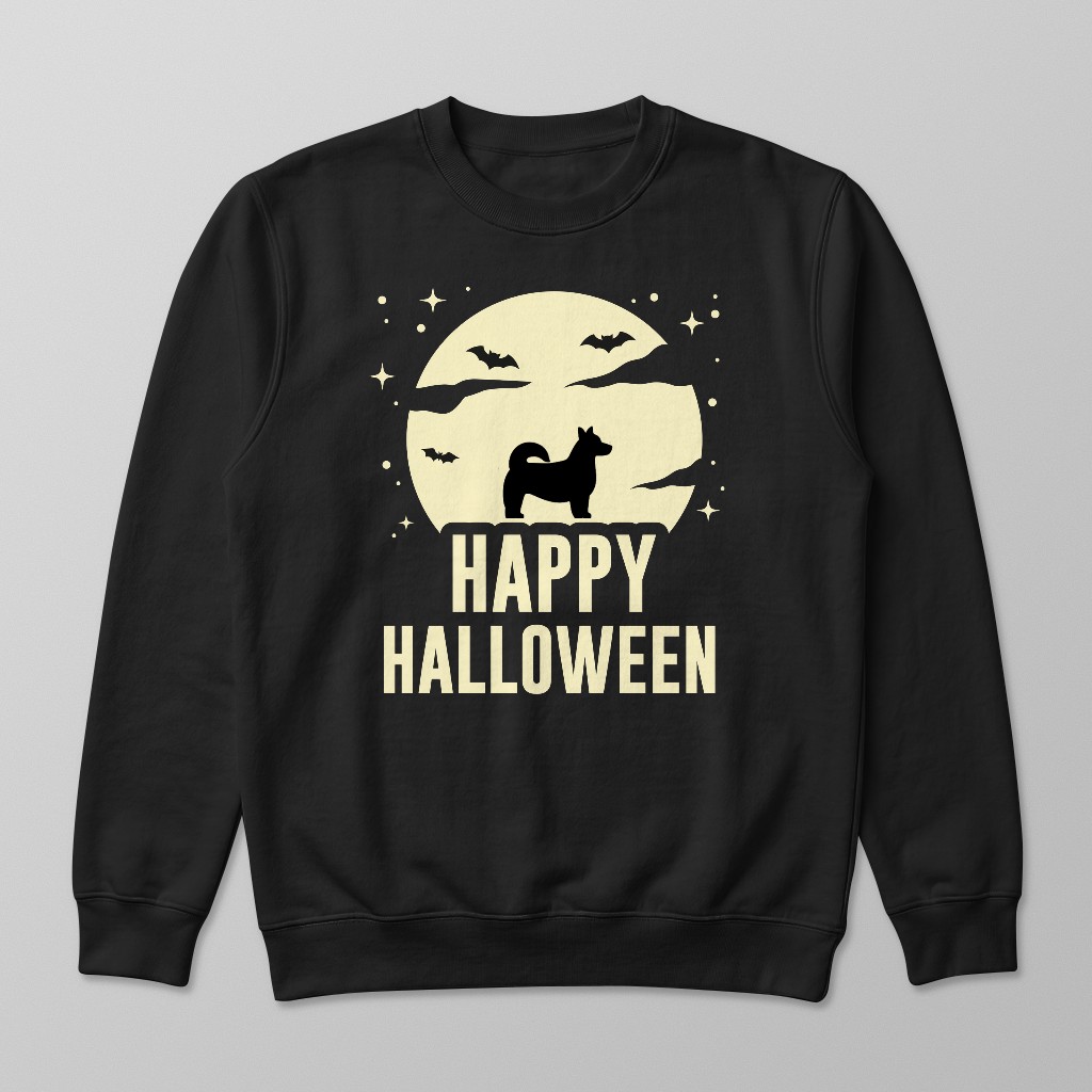 Halloween Silhouette Moon: Personalized {breedFullName} Sweatshirt