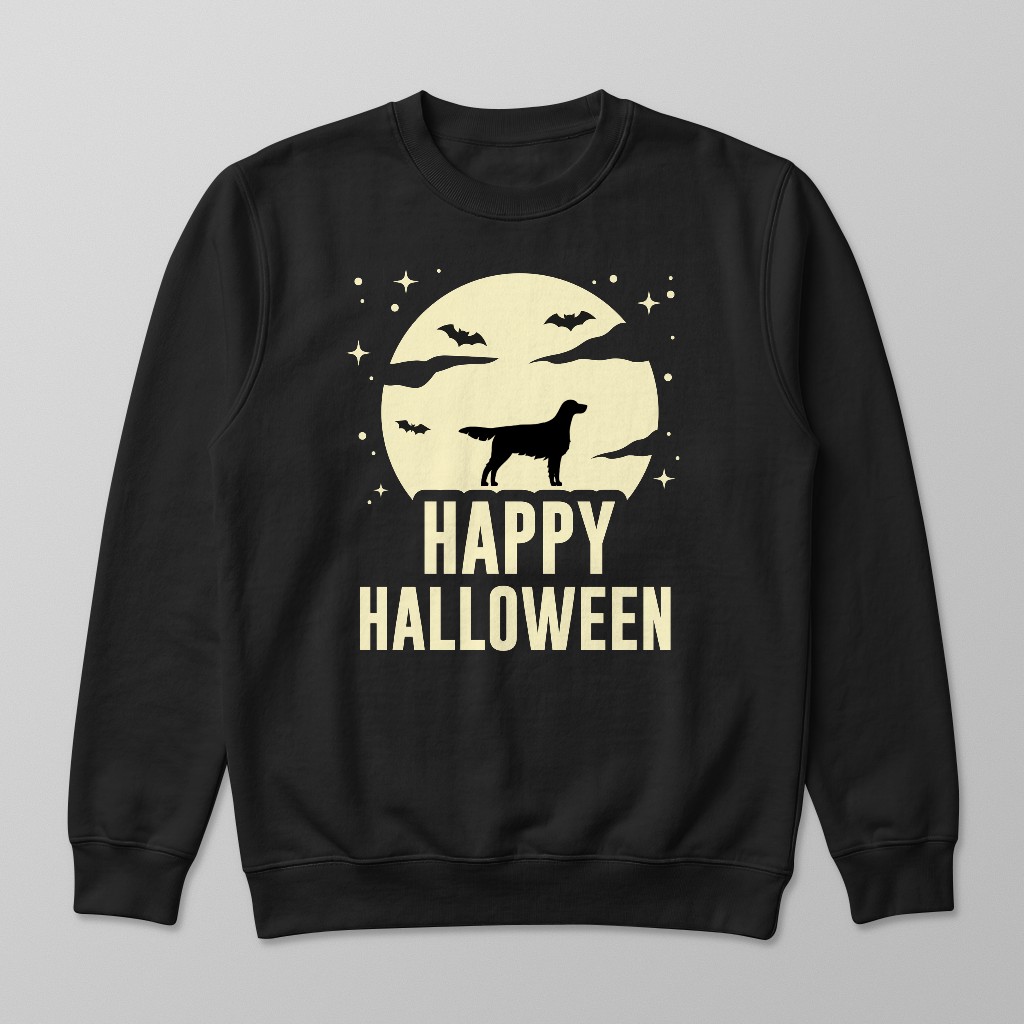 Halloween Silhouette Moon: Personalized {breedFullName} Sweatshirt