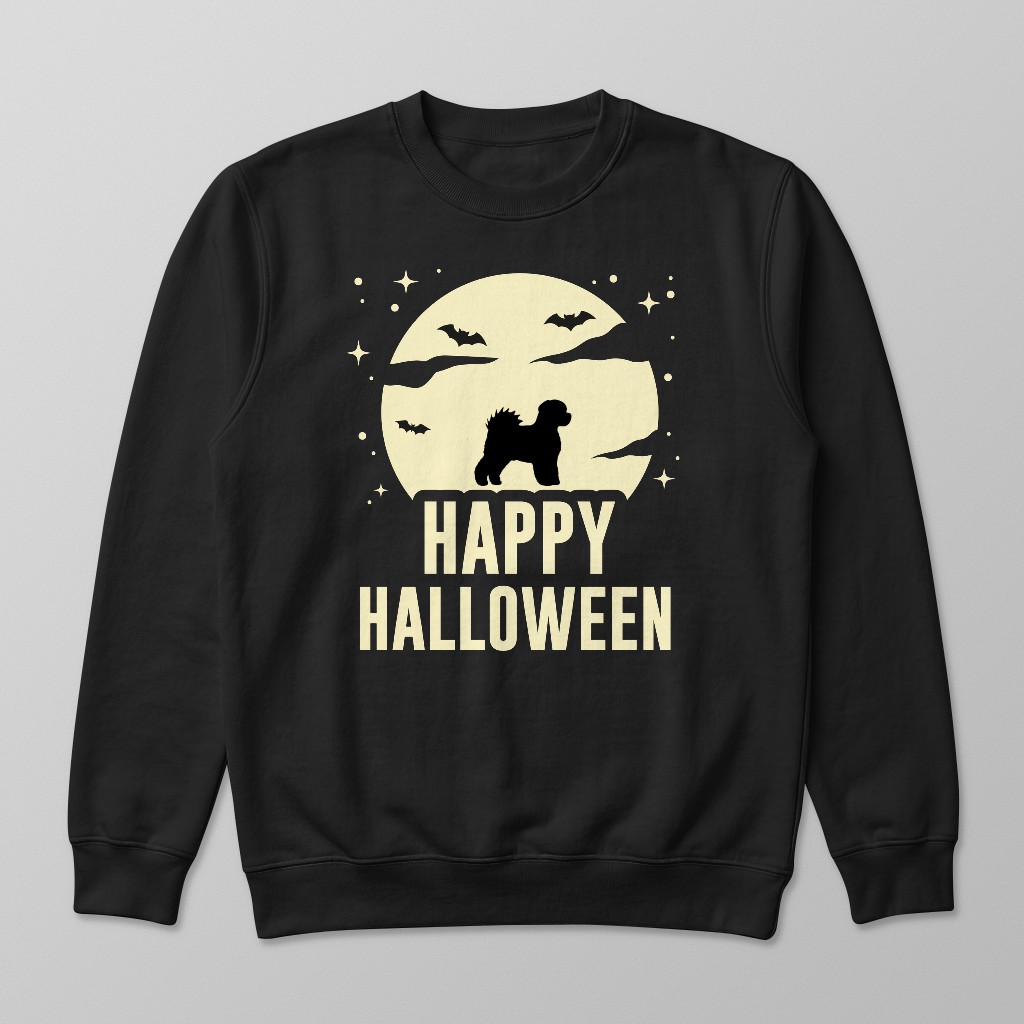 Halloween Silhouette Moon: Personalized {breedFullName} Sweatshirt